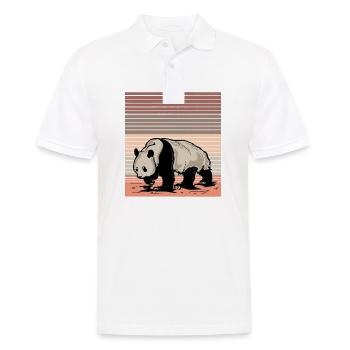 Pandabär - Männer Poloshirt - Weiß - Vorne - Kai (181cm)