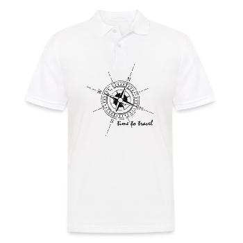 Kompass time to travel weiß - Männer Poloshirt - Weiß - Vorne - Kai (181cm)