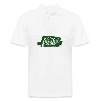 Idée de cadeau de végétarien végétarien - Polo Homme - blanc - Devant - Kai (181cm)