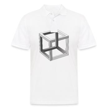 Illusion d'optique Cube - Polo Homme - blanc - Devant - Kai (181cm)