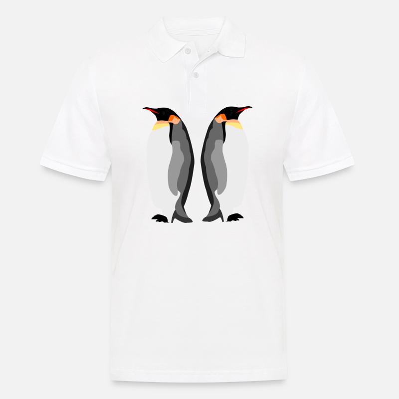 Kaiserpinguine - Männer Poloshirt - Weiß
