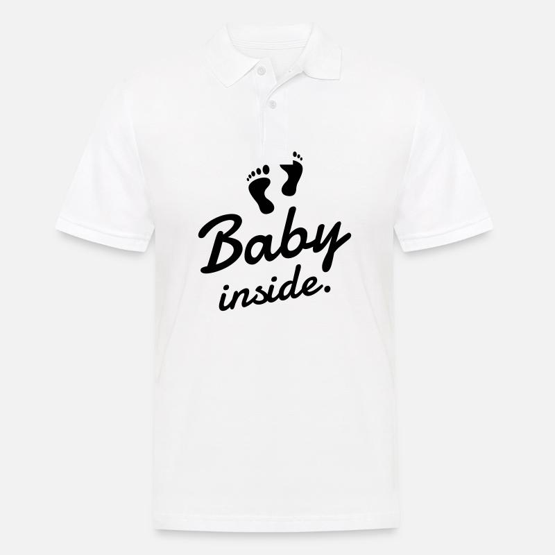 bébé à l'intérieur de l'empreinte - Polo Homme - blanc