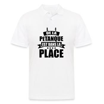 le roi de la pétanque est dans la place - Polo Homme - blanc - Devant - Kai (181cm)