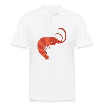shrimp - Men's Polo Shirt - white - Front - Kai (181cm)