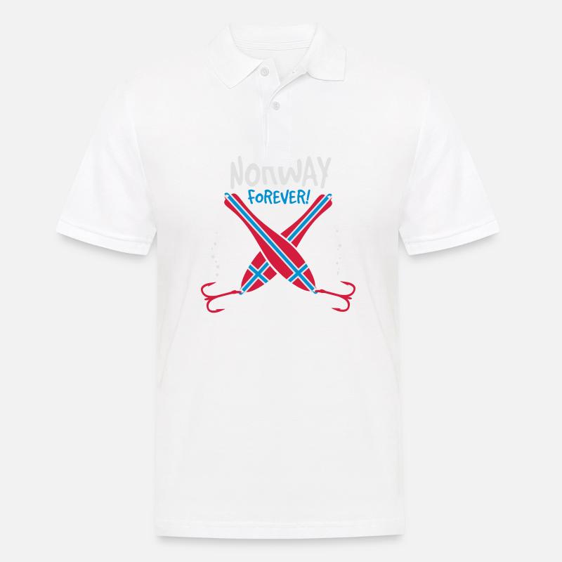 Norway Forever! - Männer Poloshirt - Weiß