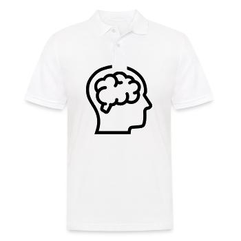 Pensée, cerveau, cerveau - Polo Homme - blanc - Devant - Kai (181cm)
