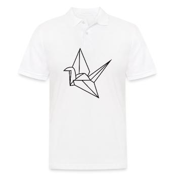 Grue en origami - Polo Homme - blanc - Devant - Kai (181cm)