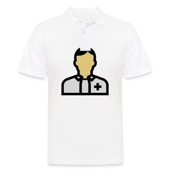 Nursing staff, nurse, carer, doctor, - Men's Polo Shirt - white - Front - Kai (181cm)