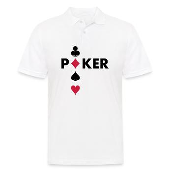 Pokerspieler - Männer Poloshirt - Weiß - Vorne - Kai (181cm)