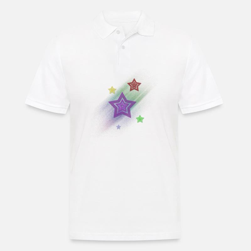 asterisco - Polo da uomo - bianco