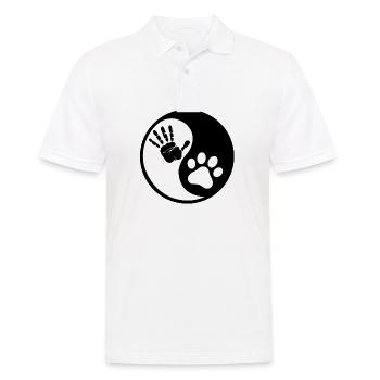 Chiens et humains - Polo Homme - blanc - Devant - Kai (181cm)
