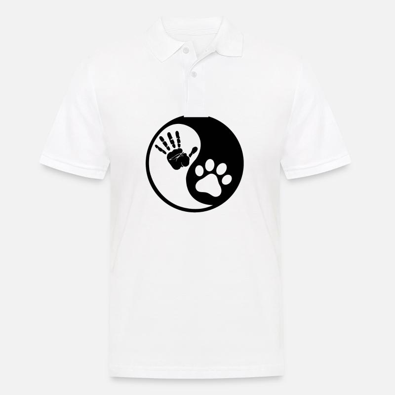 Hunde und Menschen - Männer Poloshirt - Weiß