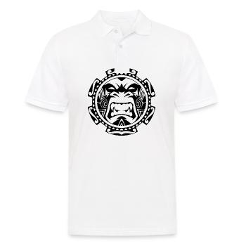 Tribal Ape - Men's Polo Shirt - white - Front - Kai (181cm)