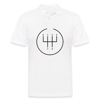 5 speed gearbox car - Men's Polo Shirt - white - Front - Kai (181cm)