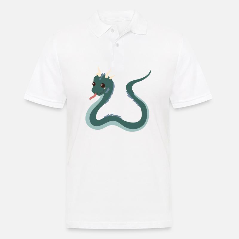Basilisk - Männer Poloshirt - Weiß