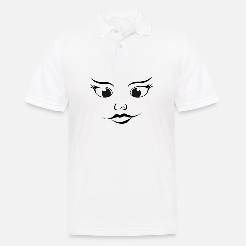 Hübsches Gesicht - Männer Poloshirt - Weiß