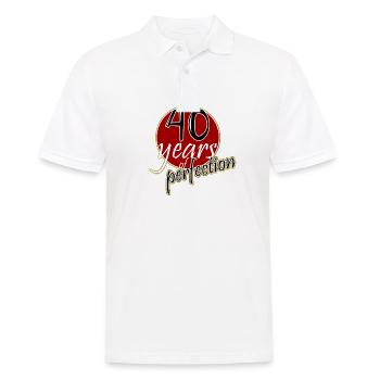 40 Years - 40th Birthday Gift Saying Tee - Men's Polo Shirt - white - Front - Kai (181cm)