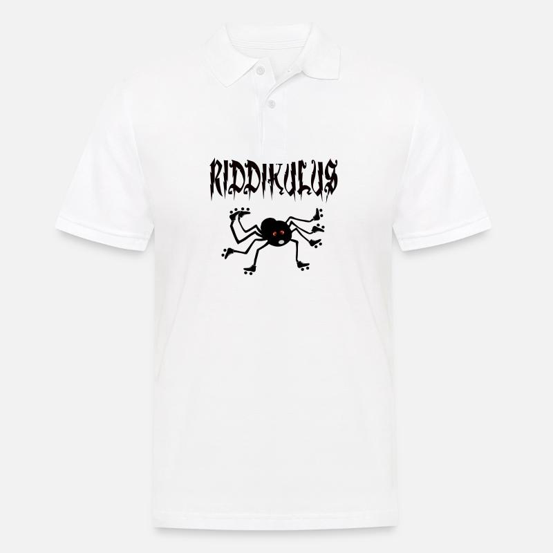 Spinne mit Rollschuhen - Männer Poloshirt - Weiß