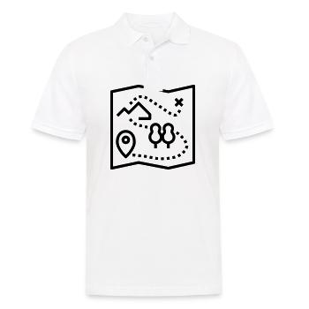Card Treasure Gift Camping Adventure - Men's Polo Shirt - white - Front - Kai (181cm)