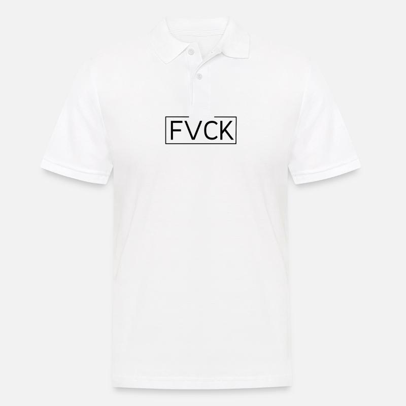 FVCK Off - Männer Poloshirt - Weiß