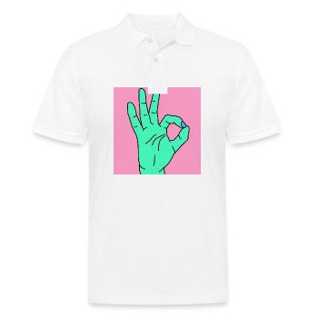 ok rose - Polo Homme - blanc - Devant - Kai (181cm)