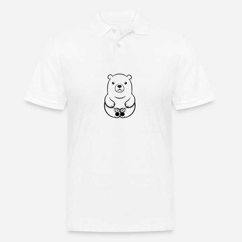 Cooler Eisbär Geschenk - Männer Poloshirt - Weiß