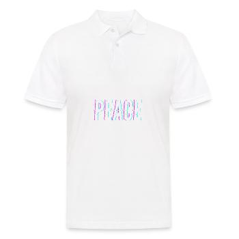 make peace - Männer Poloshirt - Weiß - Vorne - Kai (181cm)
