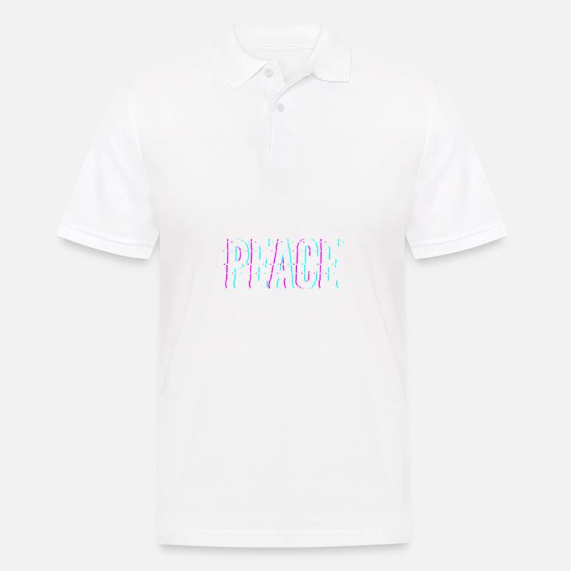 make peace - Männer Poloshirt - Weiß