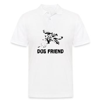 Chien meilleur ami - Polo Homme - blanc - Devant - Kai (181cm)