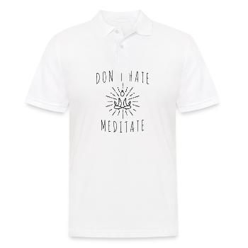 Yoga meditation - Men's Polo Shirt - white - Front - Kai (181cm)
