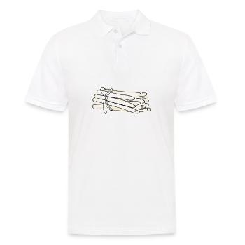 asparagus - Men's Polo Shirt - white - Front - Kai (181cm)