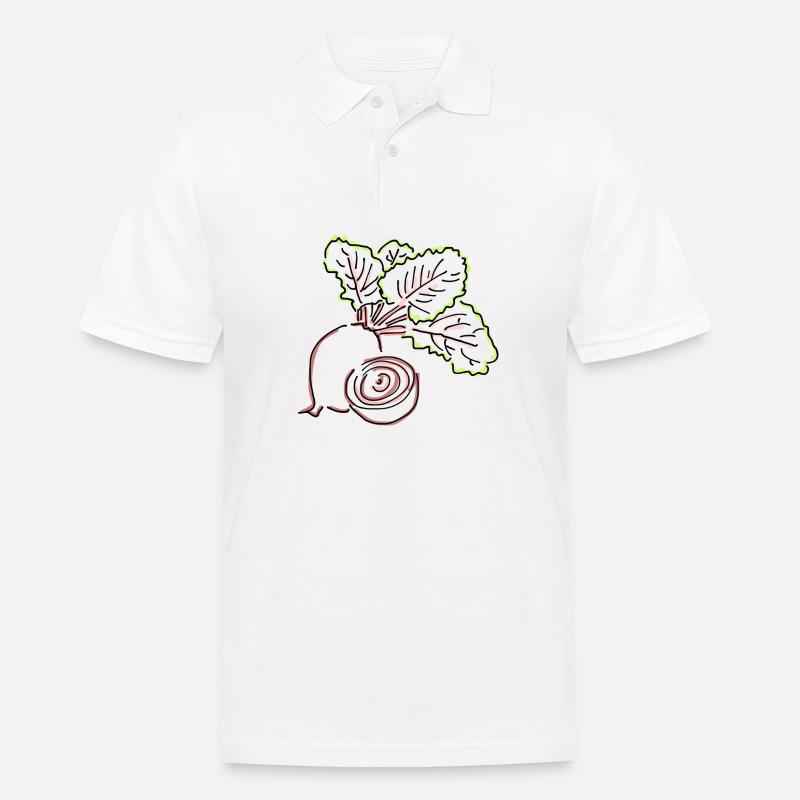 Rote Beete - Männer Poloshirt - Weiß
