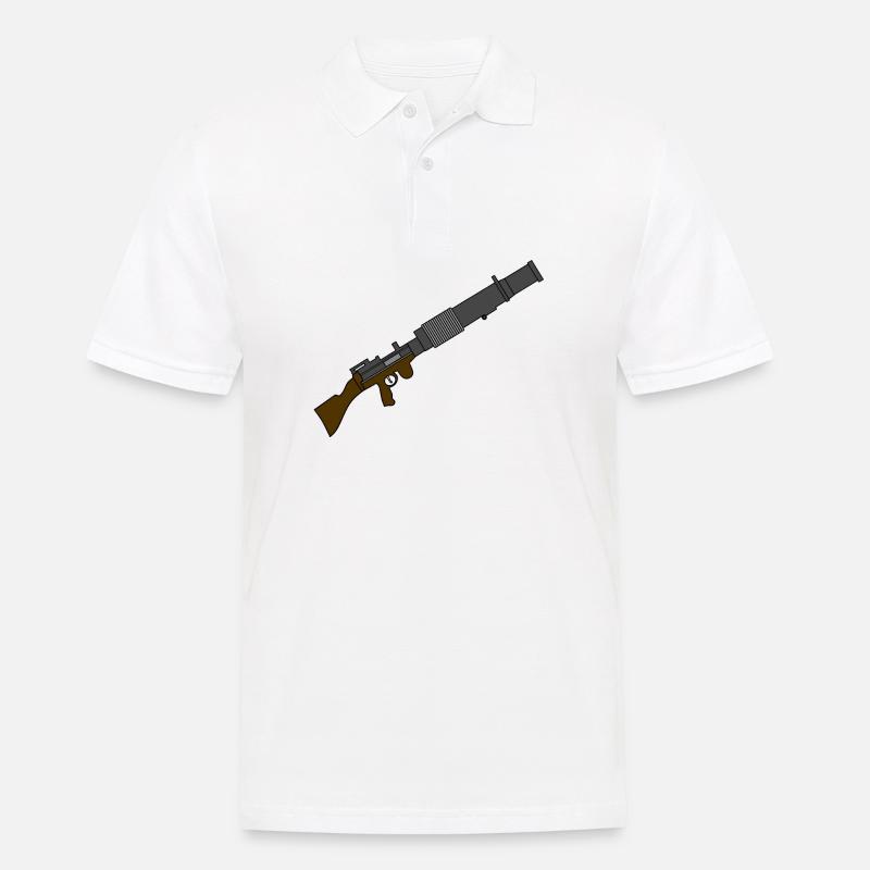 Langer Blaster - Männer Poloshirt - Weiß