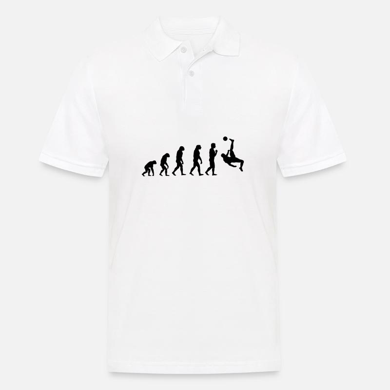 Fußball Evolution Geschenkidee - Männer Poloshirt - Weiß