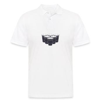 Beer Pong Champion 01 - Polo Homme - blanc - Devant - Kai (181cm)