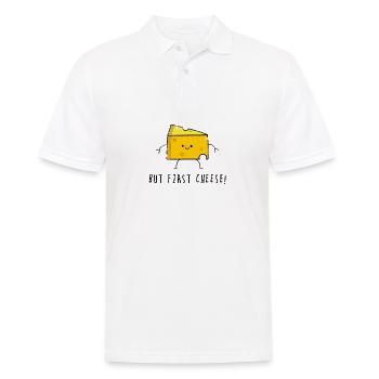 Cheese Cheese Gauda - Men's Polo Shirt - white - Front - Kai (181cm)