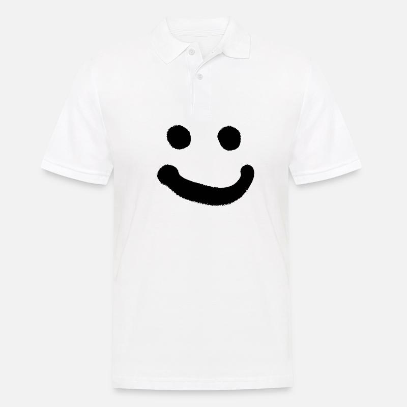 smiley - Männer Poloshirt - Weiß