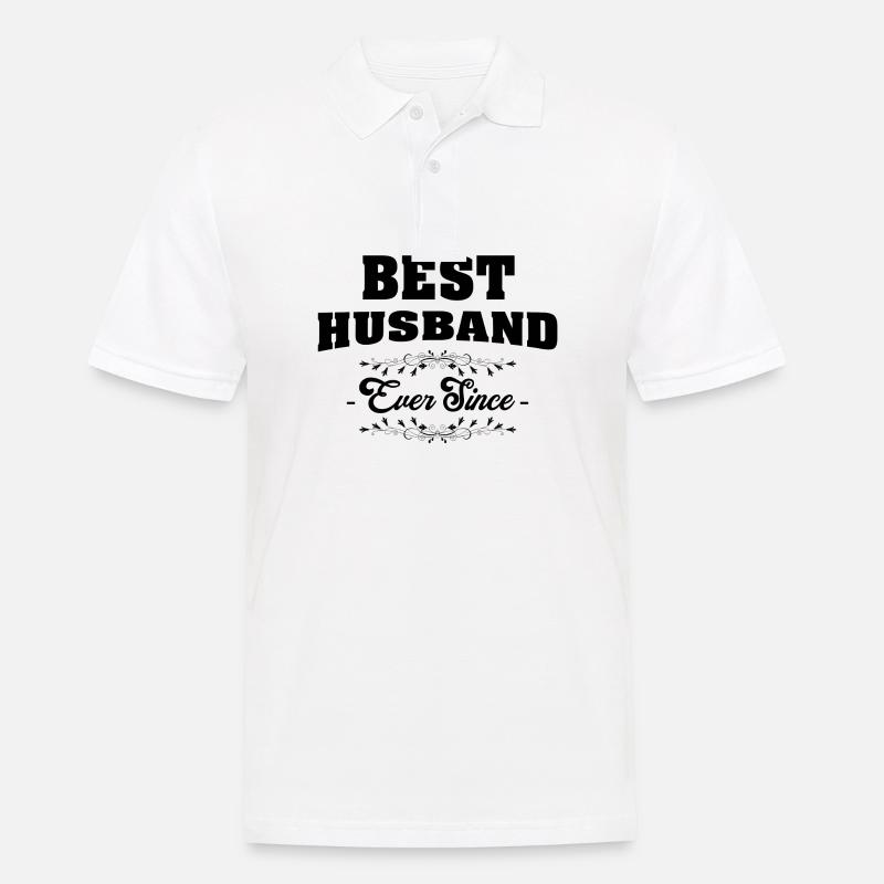 bester ehemann - Männer Poloshirt - Weiß