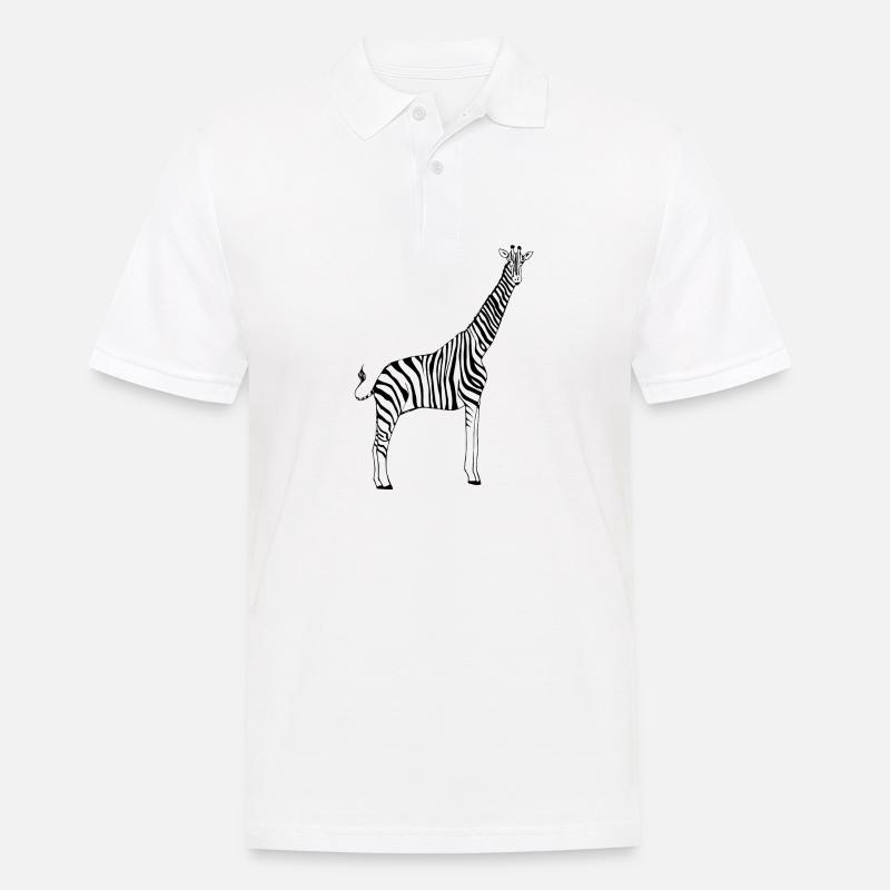 zebra giraffe - Männer Poloshirt - Weiß