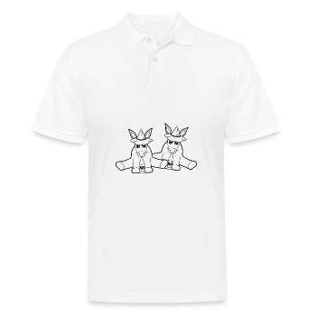 2 freunde team bayern hut bier alkohol - Männer Poloshirt - Weiß - Vorne - Kai (181cm)