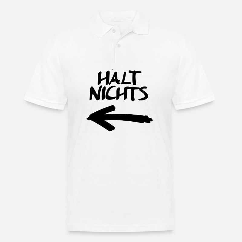 haelt nichts - Männer Poloshirt - Weiß