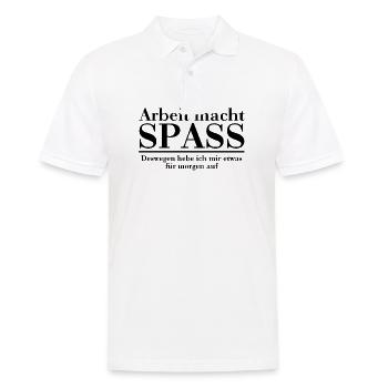 Arbeit - Männer Poloshirt - Weiß - Vorne - Kai (181cm)