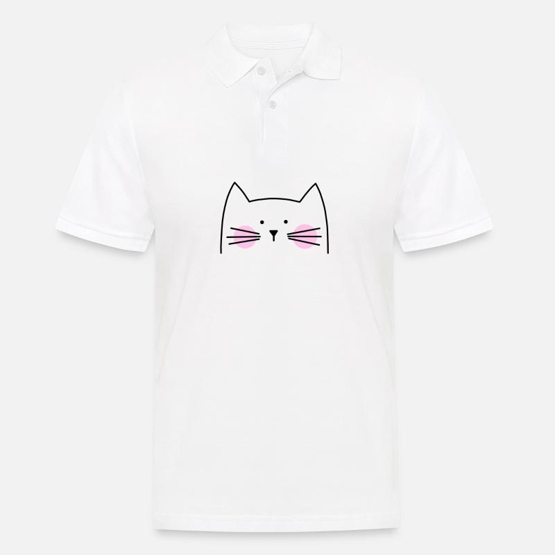Katze Kätzchen Miezekatze - Männer Poloshirt - Weiß