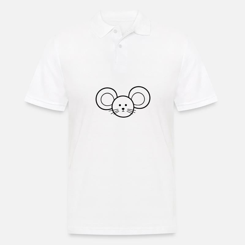 Maus Mäuschen - Männer Poloshirt - Weiß