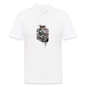 Geisha skeleton bone used look - Men's Polo Shirt - white - Front - Kai (181cm)