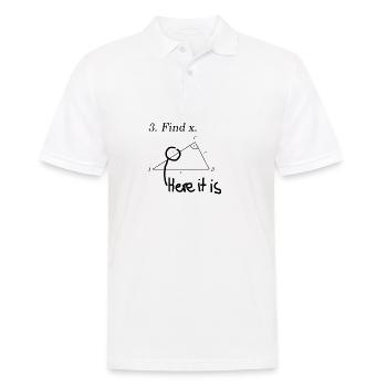 Find X Math Design Teacher Student Gift Idea - Men's Polo Shirt - white - Front - Kai (181cm)