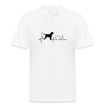 Coeur de coeur de coeur amour coeur ligne cadeau - Polo Homme - blanc - Devant - Kai (181cm)