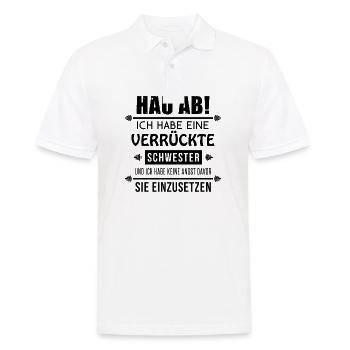 Hau ab - Männer Poloshirt - Weiß - Vorne - Kai (181cm)