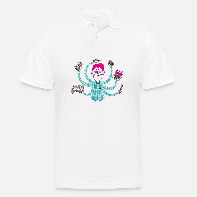 Multi Tasking - Männer Poloshirt - Weiß