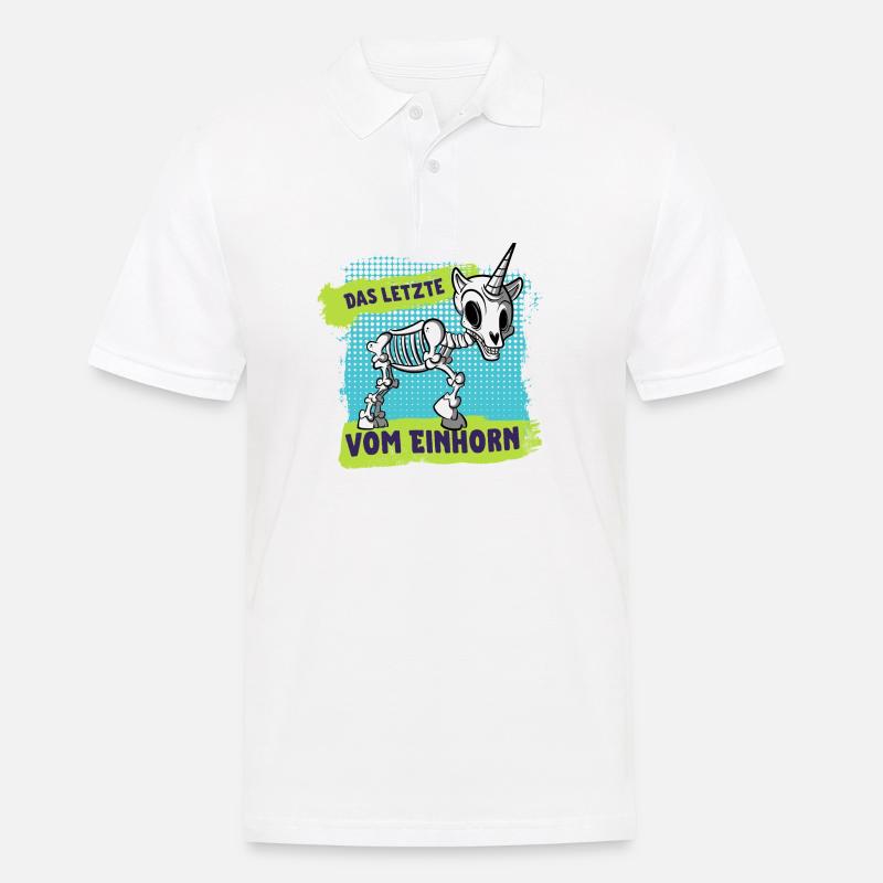 Das letzte vom Einhorn - Männer Poloshirt - Weiß